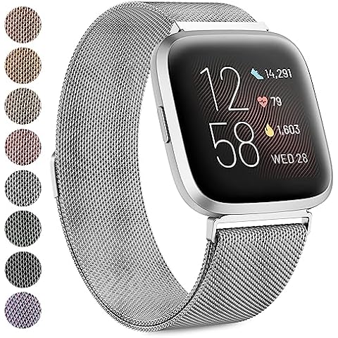 Vancle Adjustable Stainless Steel Strap for Fitbit Cover