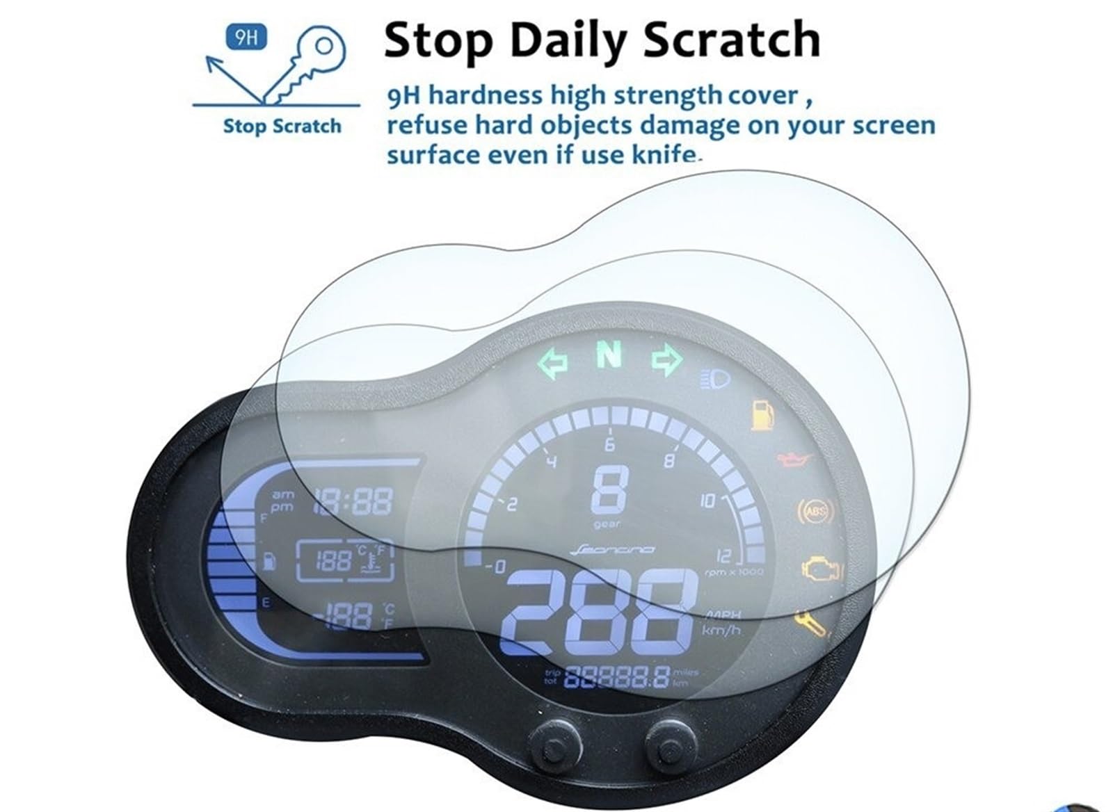 Pellicola Protettiva Per Tachimetro Benelli Leoncino 500 - 2 Pezzi Ultra Trasparente - Foto 10