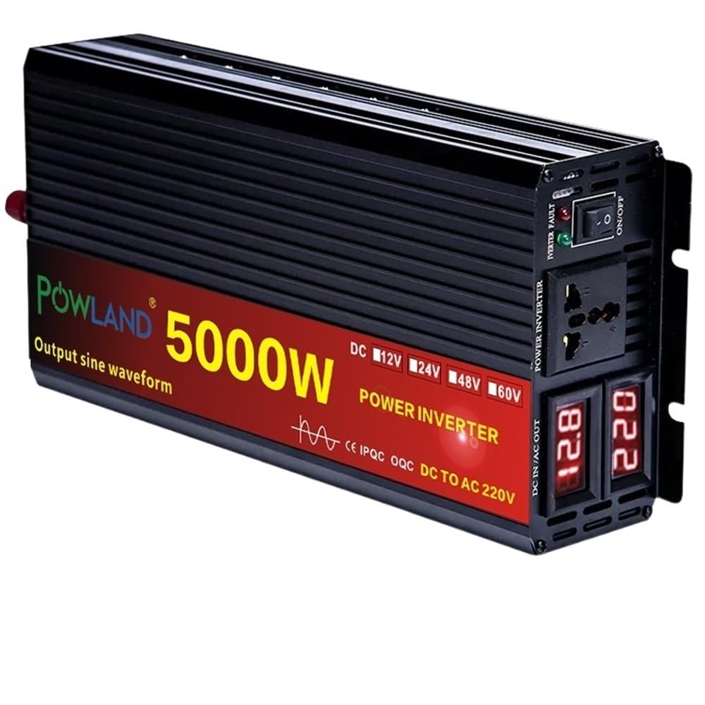 Inversor Inversor 12V 220V 2000W 3000W 4000W 5000W 24V CC a 110V AC convertidor de Voltaje Onda sinusoidal Pura 12 220 Micro inversor Coche Potencia(5000W,24V)