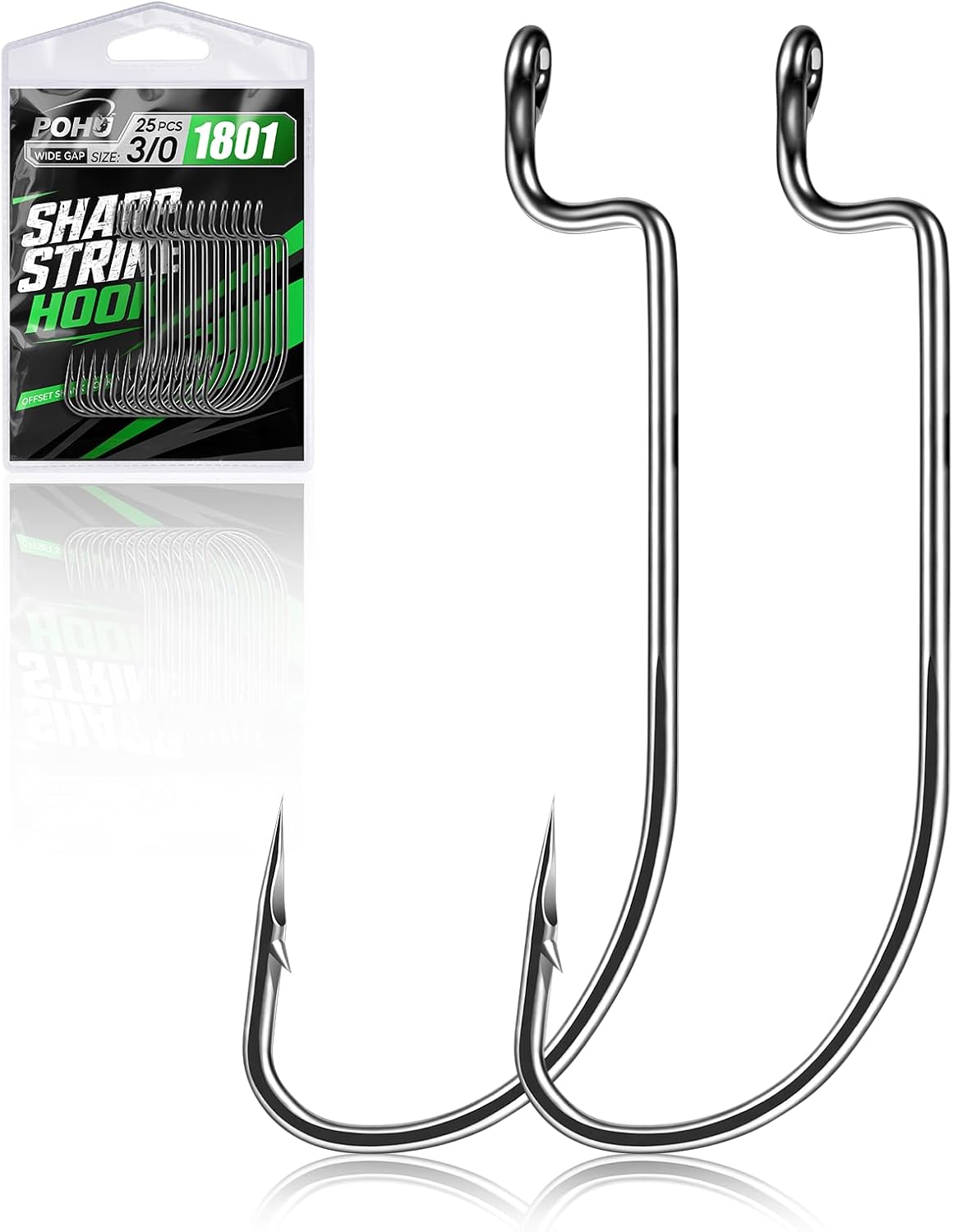 Offset Worm Hooks for Bass Fishing Hooks,Wide Gap Texas Rig Fish Hooks