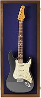 Vista 15 de PENNZONI Vitrina de guitarra eléctrica, estuche acrílico montado en la pared con marco de madera dura y fieltro blanco