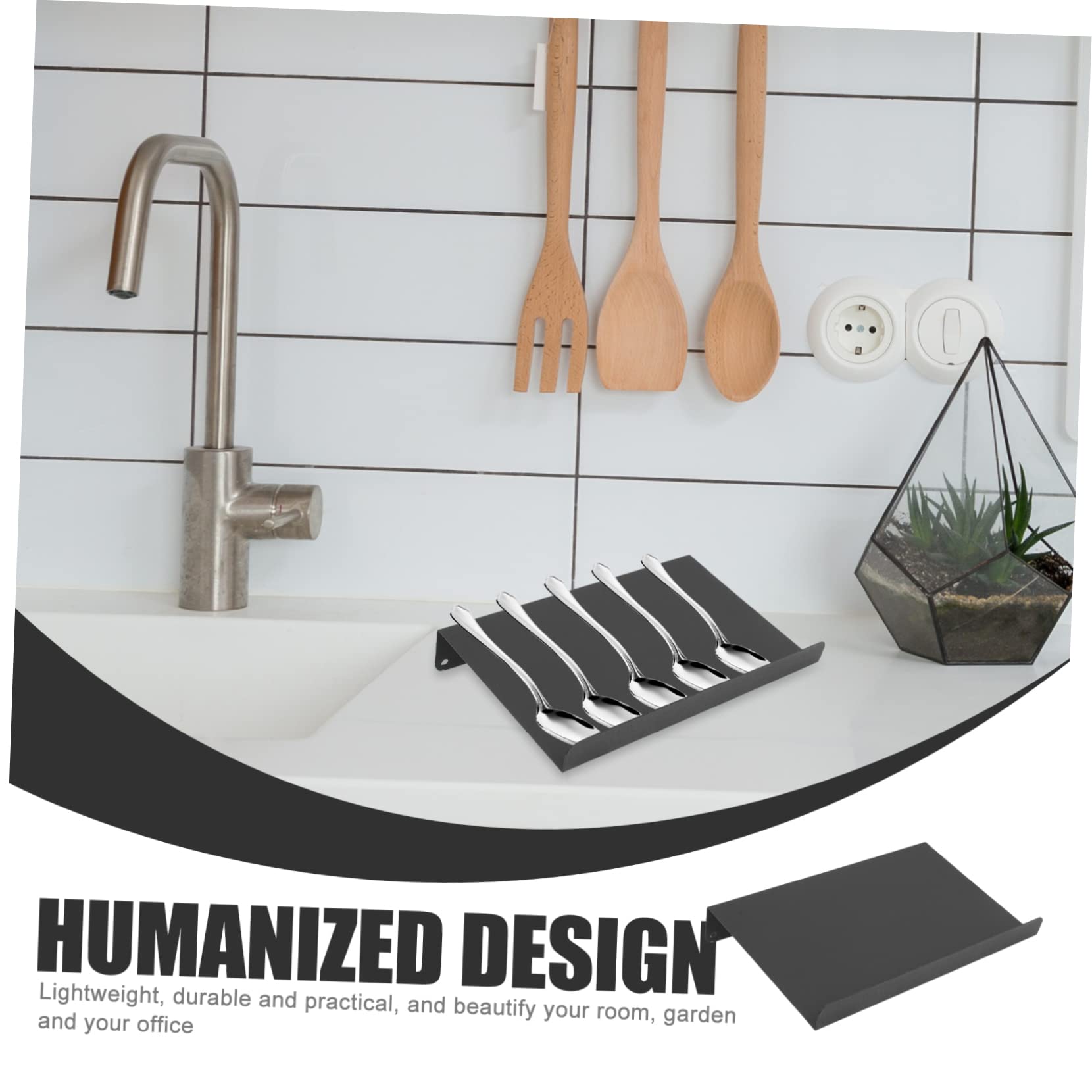 ULTECHNOVO Organizador de Cajones para Especias Negro, 1 Juego, Aluminio