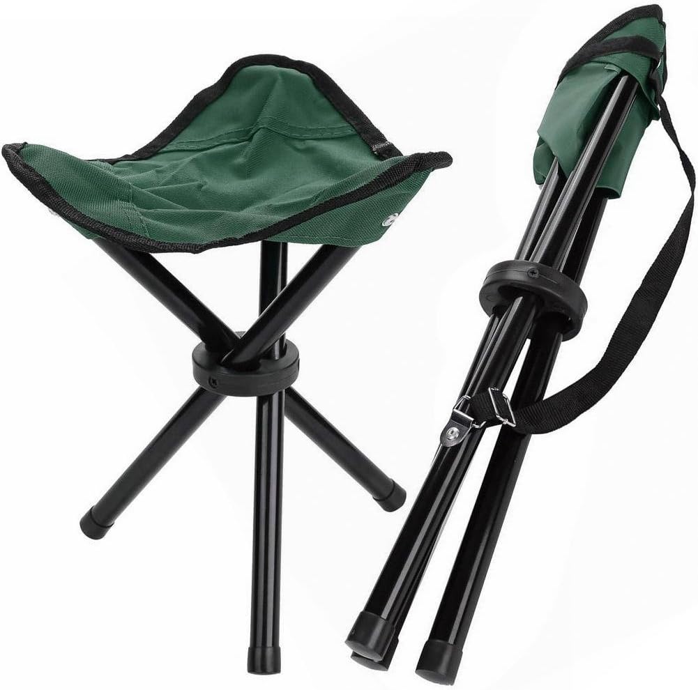 Taburete De Camping Plegable, Silla Pequeña De Aleación De Aluminio Portatil Plegable Tripode Para Pesca Conciertos Bocetos Barbacoas Y