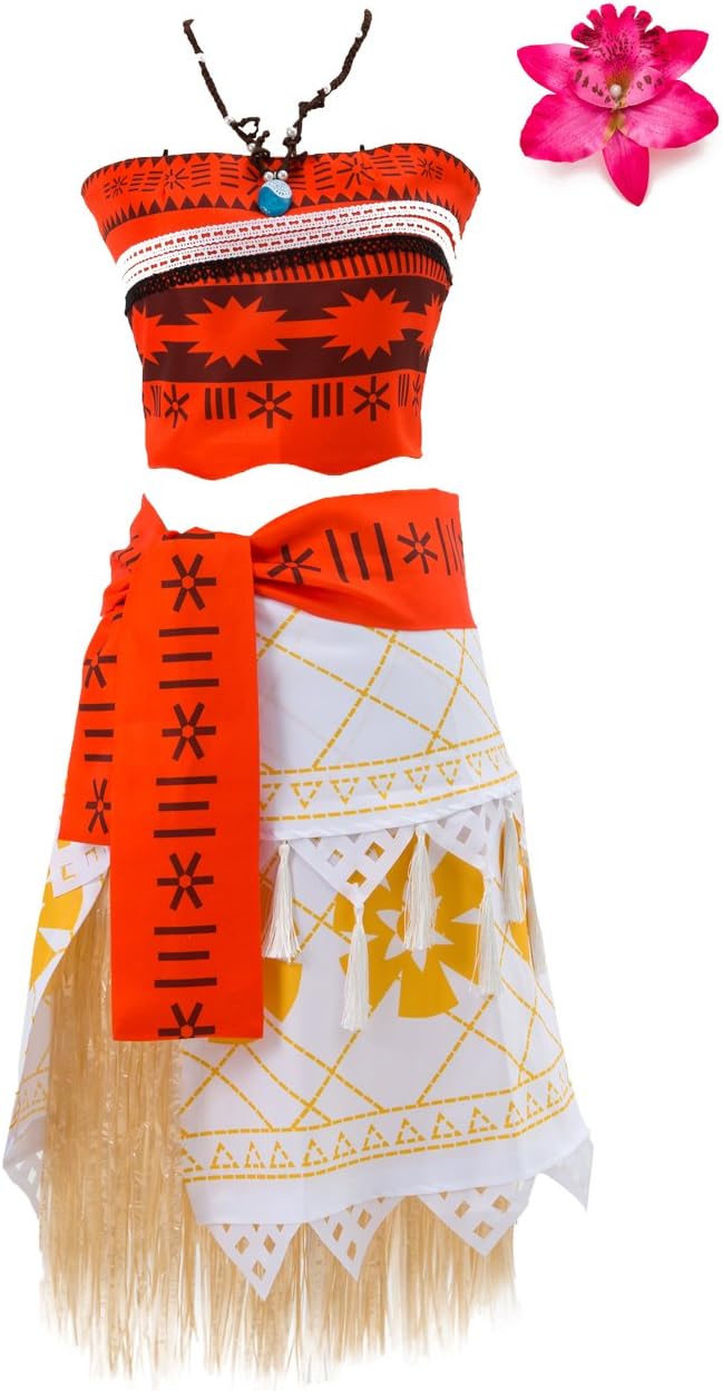 Women Girls Skirt Set with Necklace Cosplay Costume Halloween