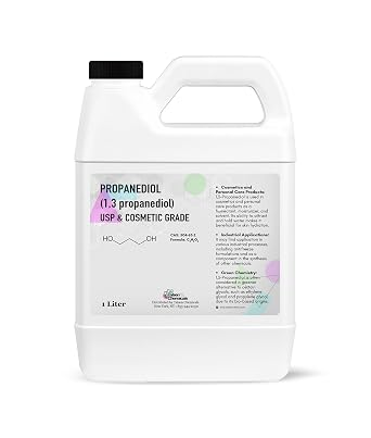 Propanediol PDO Liquid 1,3 1000 mL / 33.81 Ounce Propanediol 1,3 Cosmetic and USP Grade 1 Liter