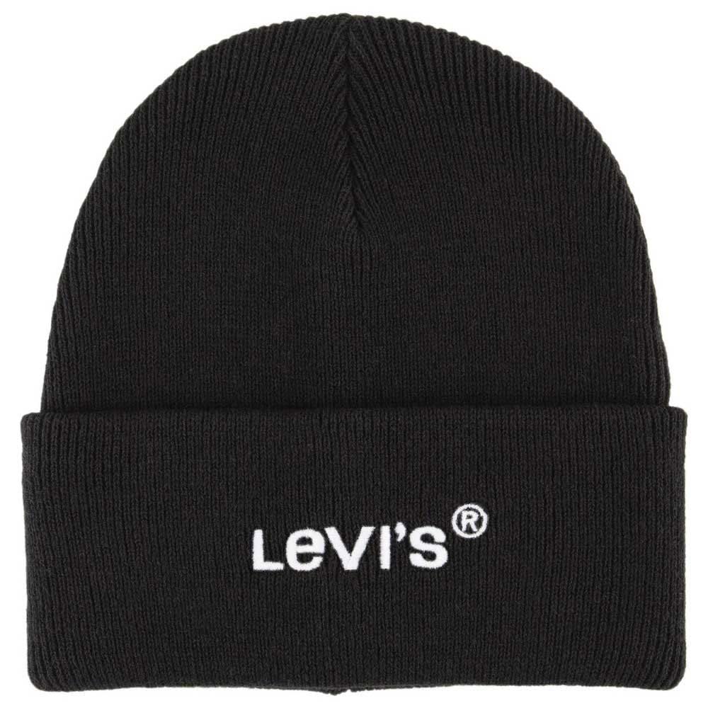 Levi's Unisex Regular Black Men & Wordmark Beanie