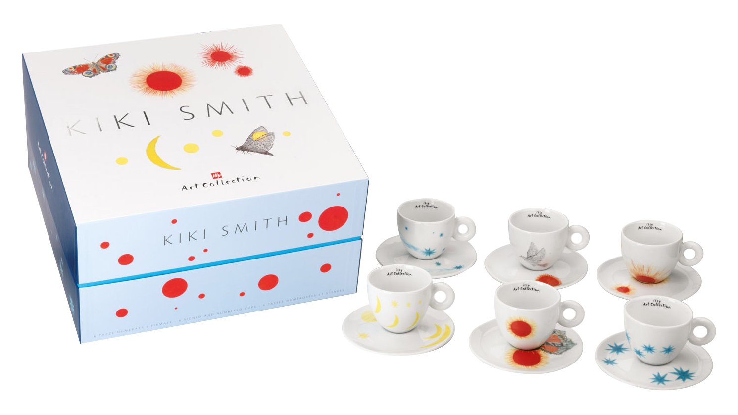 Illy Art Collection Kiki Smith - Set of Six Espresso Coffee Cups 