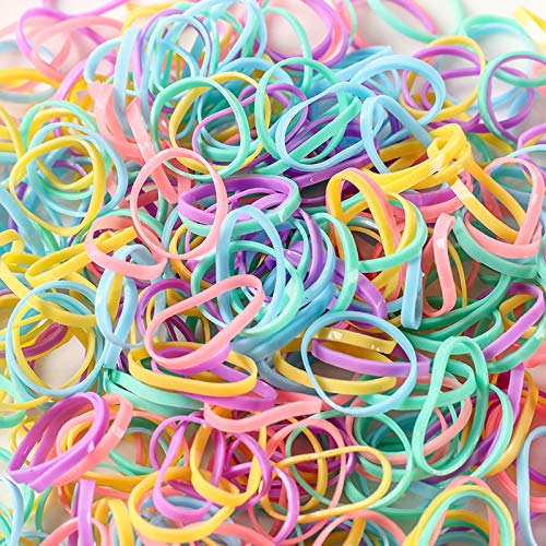 Fanjie Color Children's Elastics Fashion Hair Ties Head Rope Premium Hair Rope Hair Ring Head Rubber Bands Colored Small Leather Band for Kids Baby Girls Toddlers (500PCS Elastics Hair Ties)