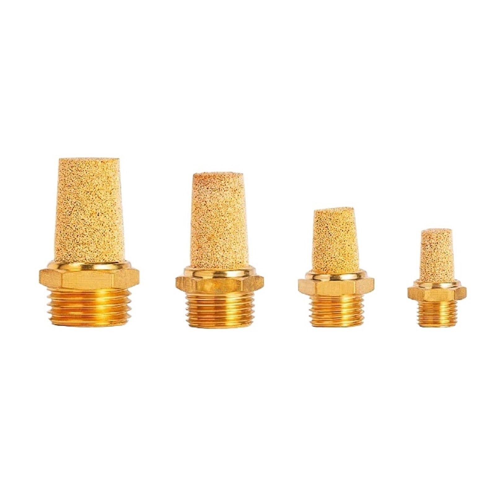 Silenciador neumático del escape Silenciador de escape neumático de latón BSL M5 1/8", 1/4", 3/8", 1/2", silenciadores, adaptador de filtro de ruido, conector reductor de cobre(Throttle muffler-1)