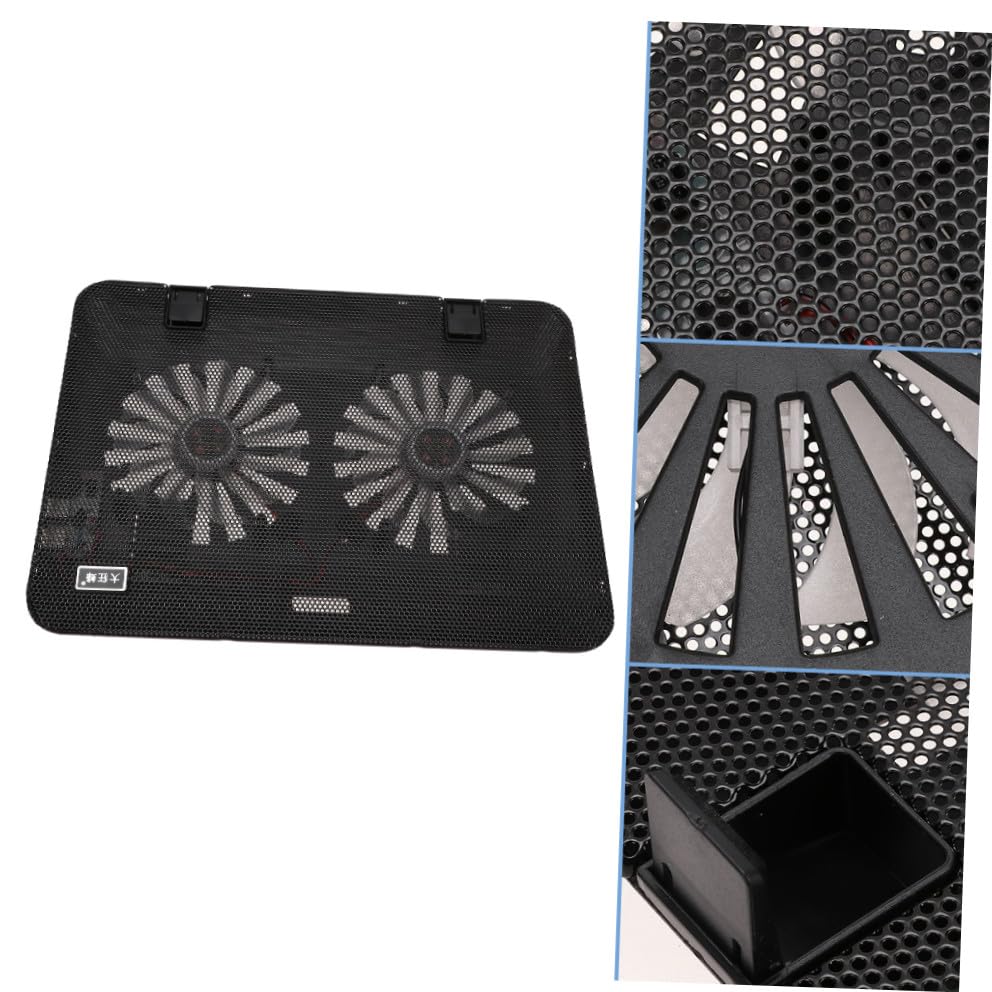 Base ajustable para laptop con ventilador 15.6 pulg negra miniatura 3