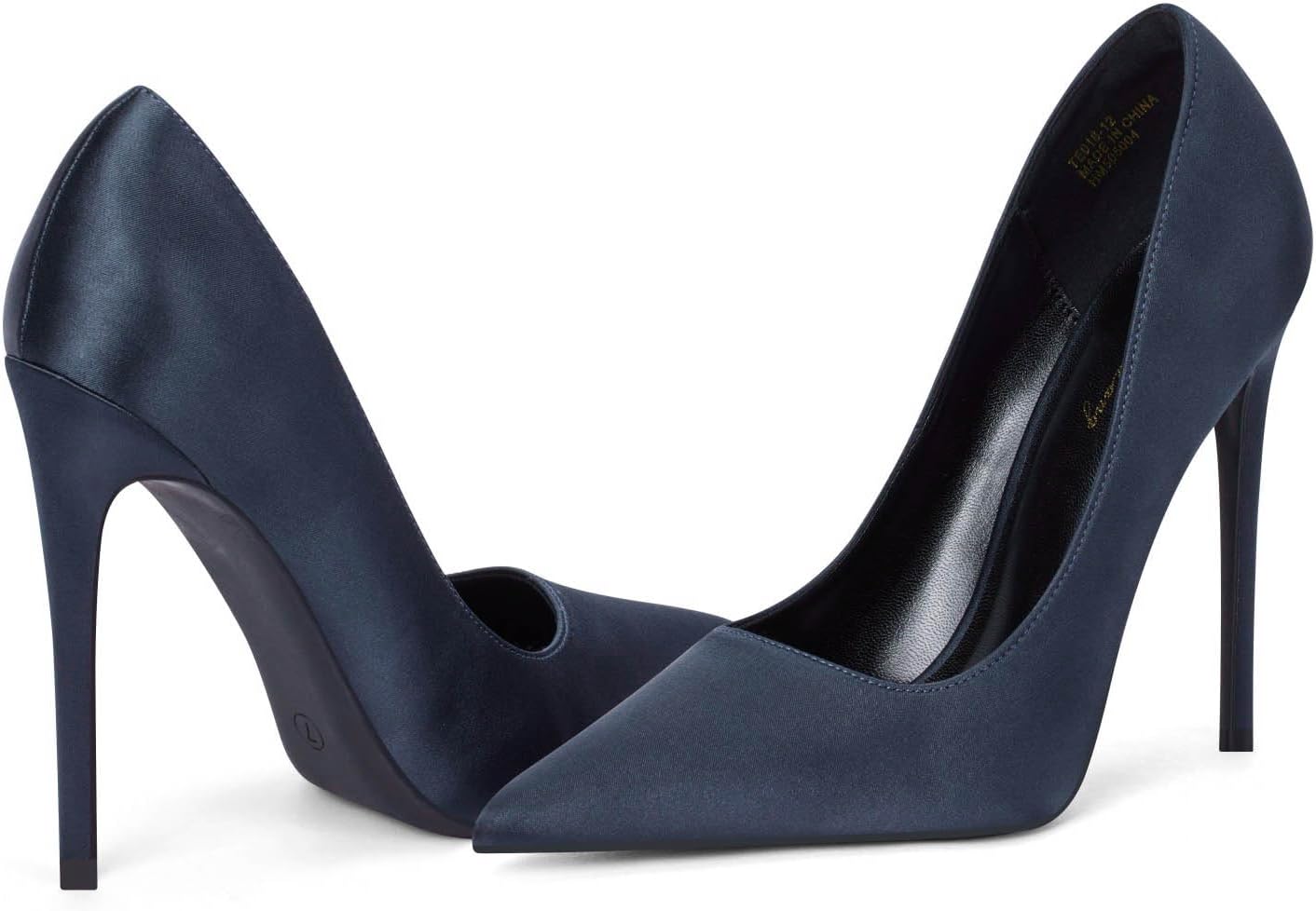 Elisabet Tang High Heels Womens Pointed Toe Heels Satin Pumps Stiletto Bridal Party Dress Evening Wedding Shoes for Woman - Image 4