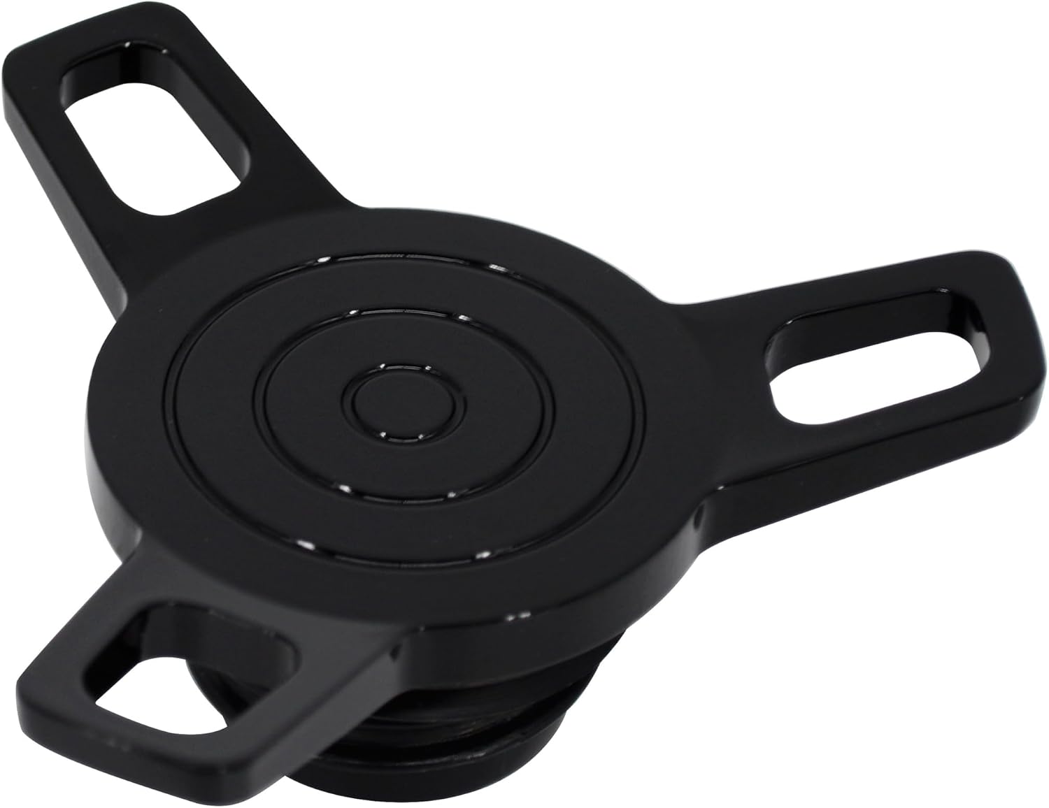 Black Spinner Screw in Style Vented Gas Tank Fuel Cap Fit For Harley 1982-1995