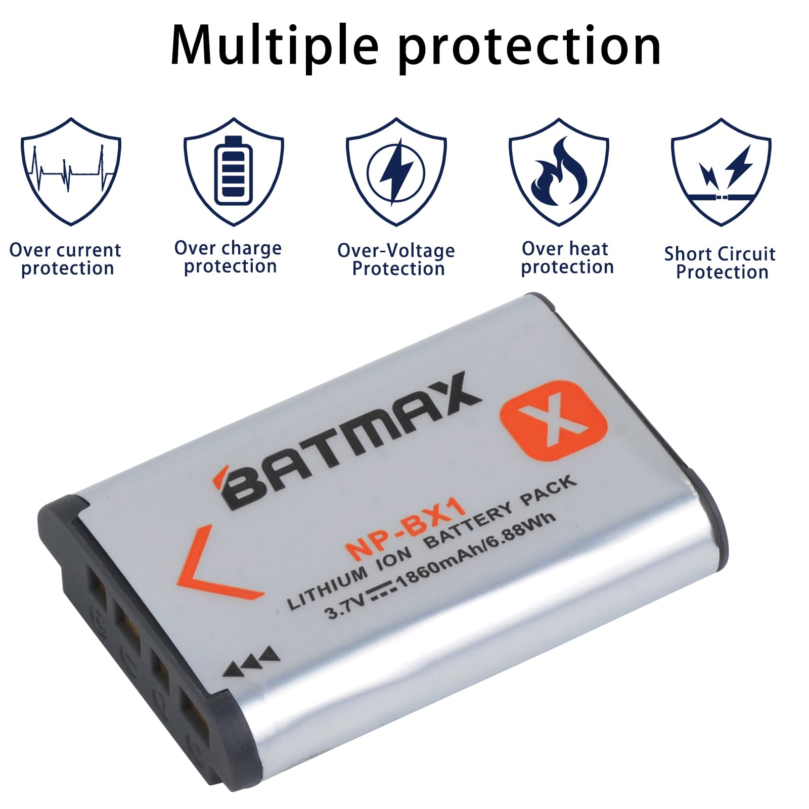 Batteria Ricambio Sony NP-BX1 - 2 Pezzi 1800mAh Per Fotocamere ZV-1F, RX100, RX10 - Foto 11