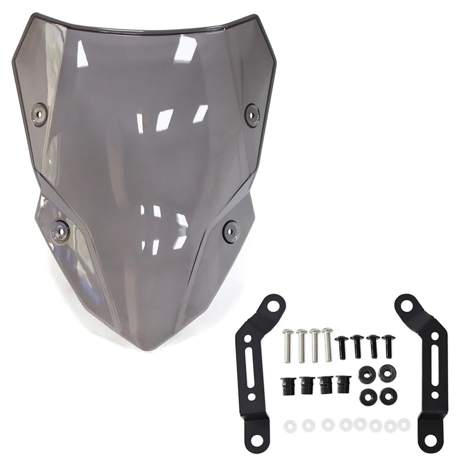 Deflector de Viento Parabrisas Delantero de Motocicleta Compatible con Z 500 SE Z500 2024-2025, deflectores Viento, Accesorios Deflector Cupula Moto(Gray)