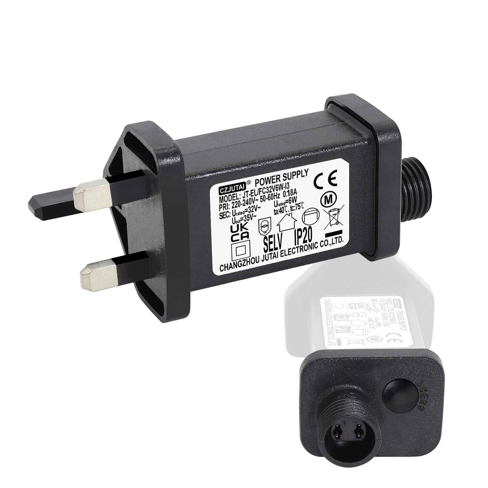 CubePlug 32V 6W String Lights Indoor-Outdoor Power Adapter for CZJUTAI JT-EL/FC32V6W /3.6W /1.35W-H1-IP20 Christmas Lighting, Multi Function Control Box [W660]