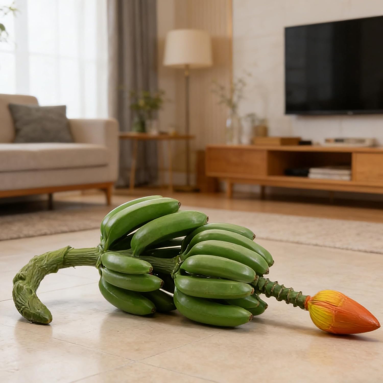 Artificial Banana Bunch: Realistic Fake Fruit - Simulation Banana Cluster Decorative Home Display Photography Prop for Kitchen Party Decor