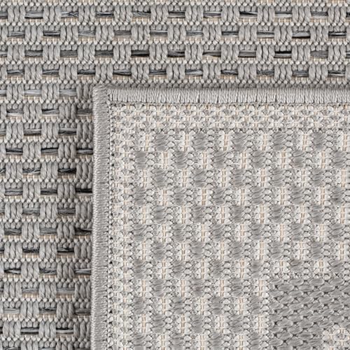 Tapis balcon rond 80 cm gris résistant pour cuisine d'été - 5