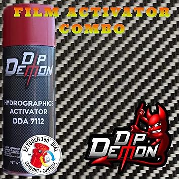 Hydrographic Film Carbon Fiber Combo Kit Hex Carbon Fiber Black and Clear Transparent Background Real Carbon Fiber Look Twill Hydro Graphic Water Transfer Film Activator Hydro Dipping Dip Demon
