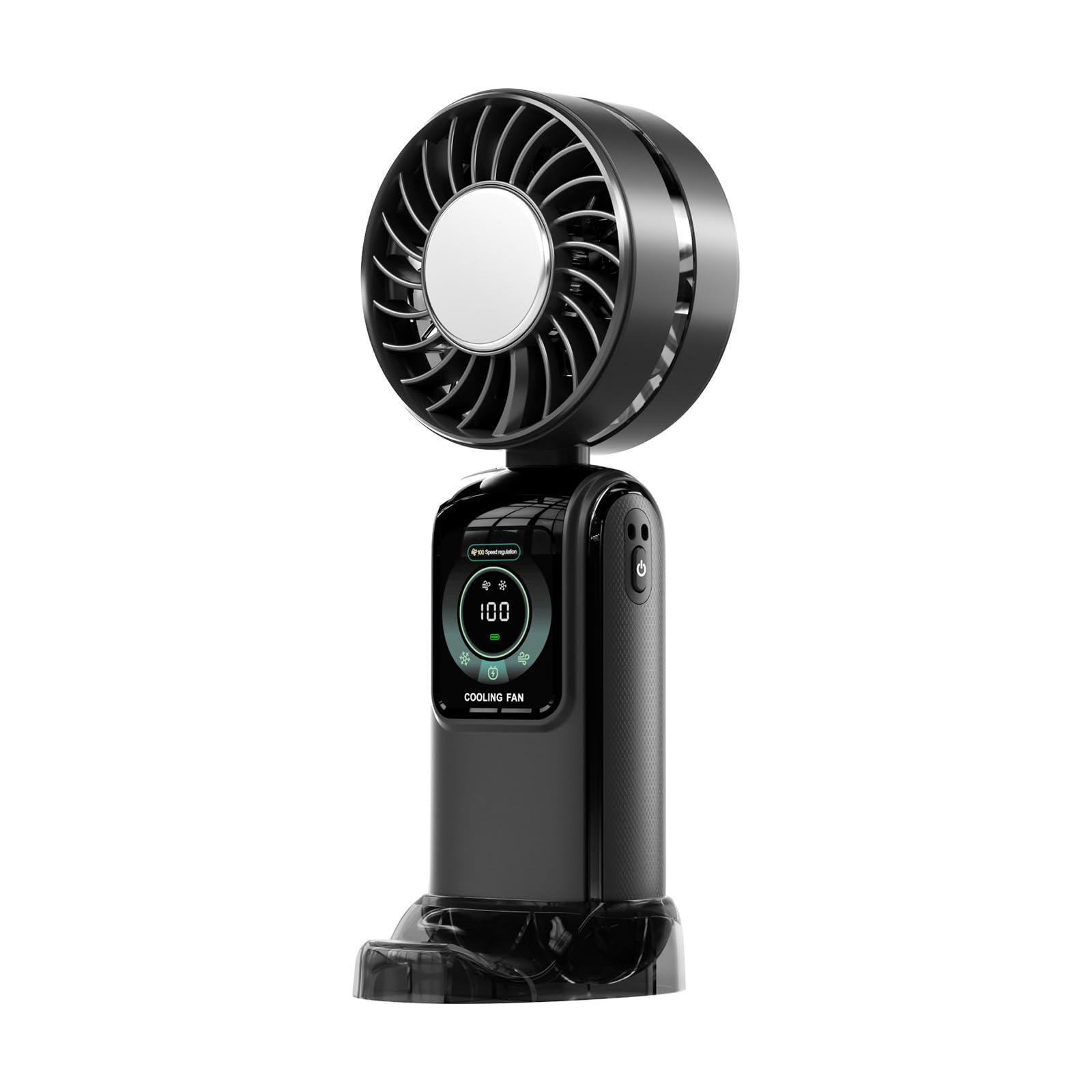 Uqezagpa Practical Small Desktop Fan Comfortable Small Fan Handheld Rechargeable Air Cooling Suitable for Home Quiet Operations
