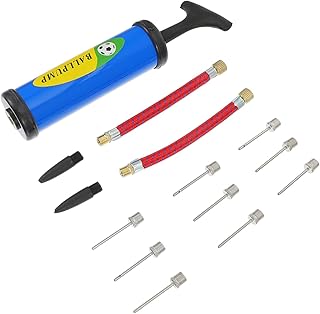 VICASKY 1 Conjunto De Bomba De Futebol Mini Bomba De Ar Para Infláveis Kit De Futebol Basquete Inflator Bolas Bomba Conjunto Manual Bolas Bomba Bombas Manuais Para Basquete Metal Azul