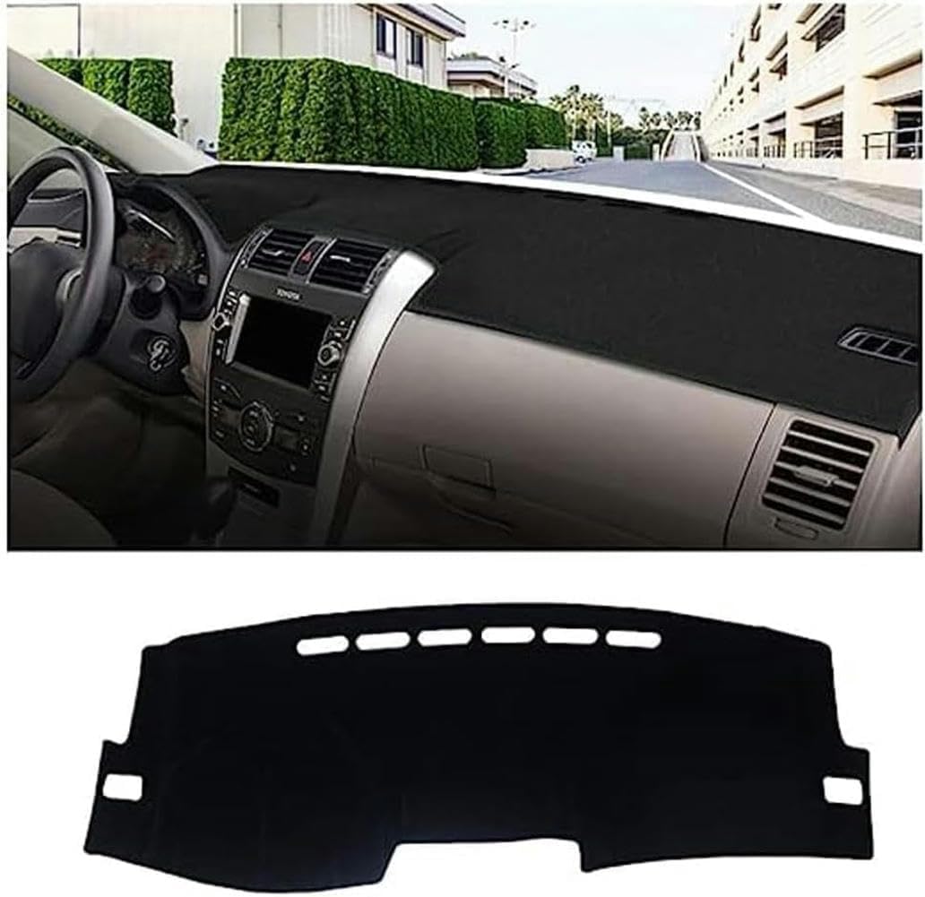 DdaiXQ Car Dashboard Mat For Corolla E140 E150 2006-2013, Anti Slip Anti Glare Dustproof Dashboard Cover Pad Protector Dash Cover Sunshade Dashmat
