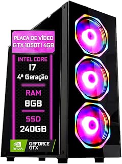 PC Gamer Blue PC Intel Core i7 (4ª Geração) 8GB GTX 1050 TI 4GB SSD 240GB - FONTE 500W
