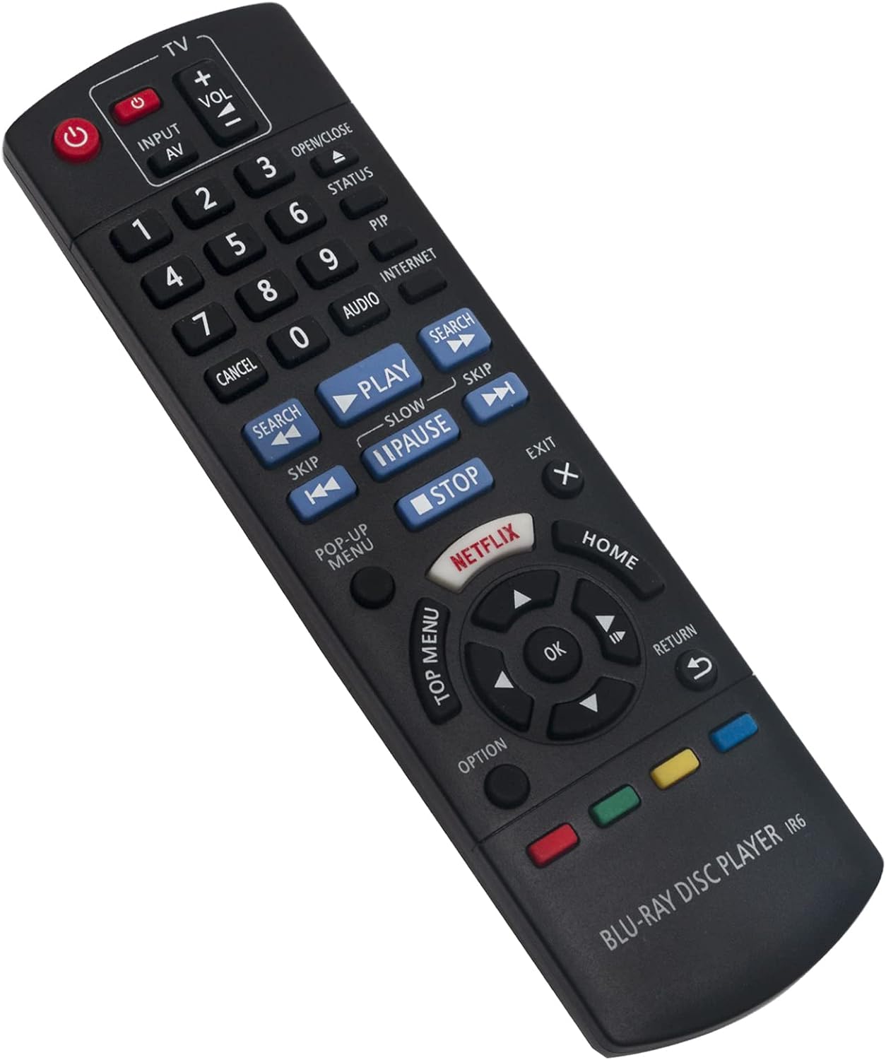 N2QAYB001029 Replacement Remote Control Fit for Panasonic Blu-ray Disc DVD Player DMP-BDT167 DMP-BDT166 DMP-BDT165 DMP-BD83 DMP-BD84 - Image 3