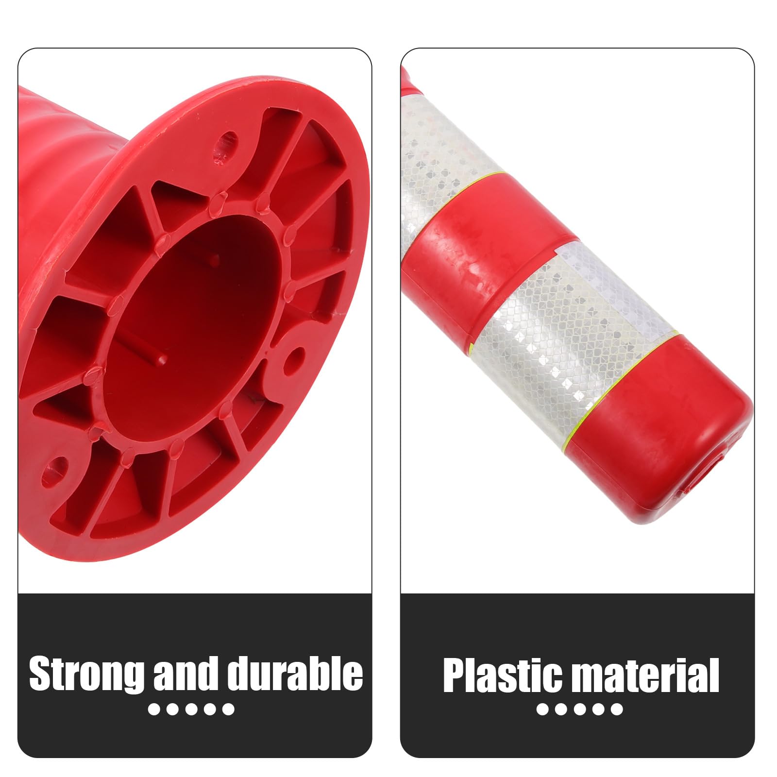 Colonna Dispositivo di Sicurezza Stradale in Riflettente in Anticollisione Facile da Pulire per Delimitazione e Segnalazione in Garage e Laboratori