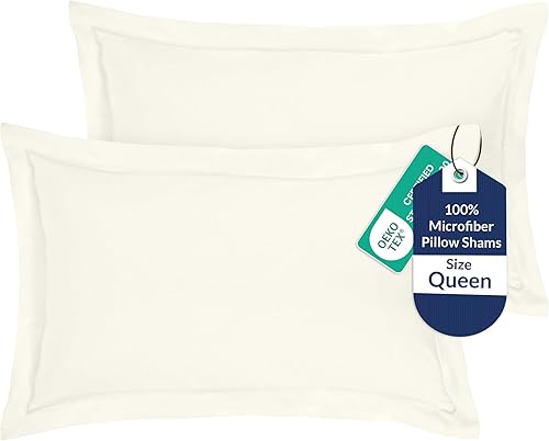 Miniatura 77 de Royale Linens Paquete de 2 fundas de almohada tamaño Queen de 20 x 30 pulgadas, microfibra cepillada de 1800, fundas de almohada de cama