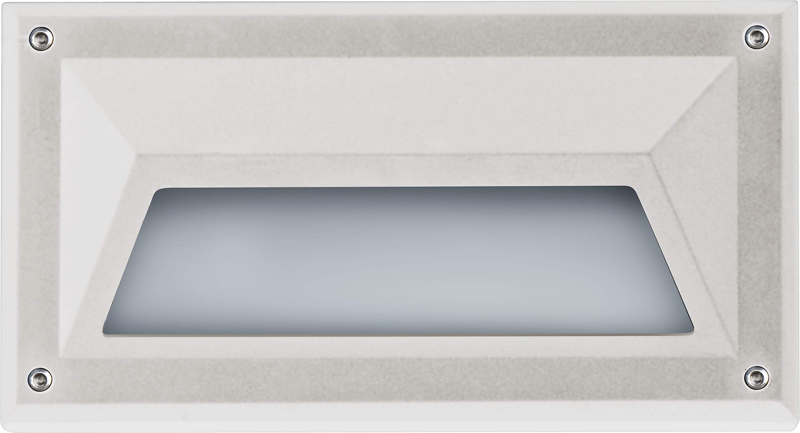 Dabmar Lighting FG2010-W Hooded Incand 120V Fiberglass Step Light, White Finish