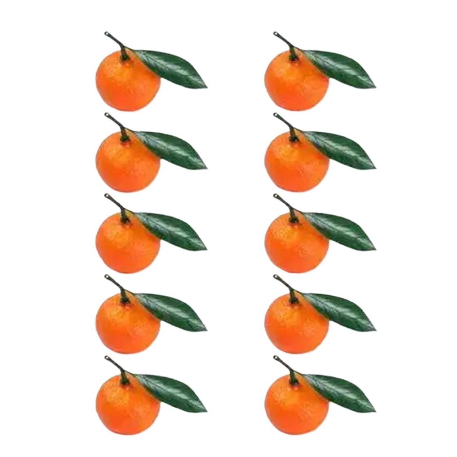 Wuyxto One Color 10Pcs Lifelike Simulation Orange Artificial Fruits Realistic Fake Oranges For Display Home Decor Table Centerpiece For Party