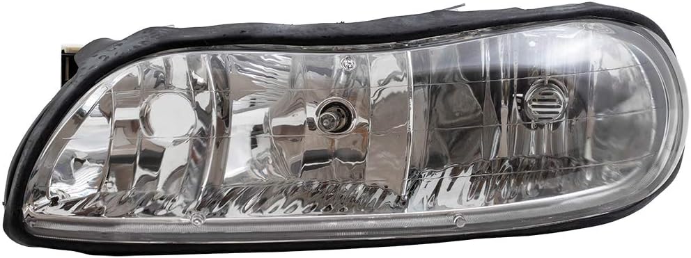 Brock Replacement Driver Side Halogen Combination Headlight Assembly Compatible with 1997-2003 Malibu 22618782