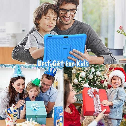 EagleSoar Kids Tablet 10 inch Android 13 Tablet for Kids Quad Core 3GB+32GB GMS Certified WiFi Tablet Dual Camera Kids APP Pre-Installed Parental Control Children Tablet with Kid-Proof Case (Blue)