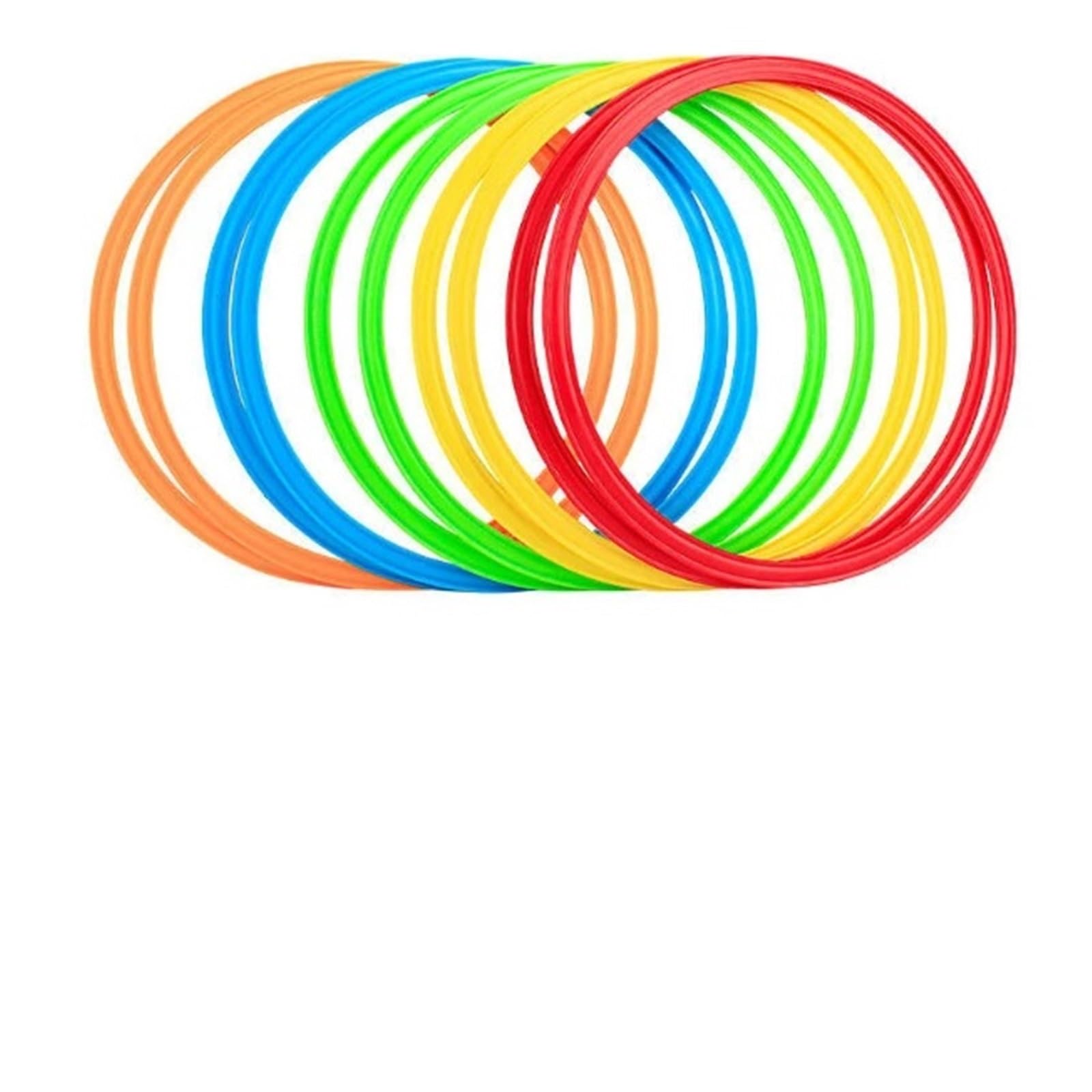 Anillos de Agilidad Juego de Aros Salto celosía for Entrenamiento físico al Aire Libre con 10 y Conectores para Deportes