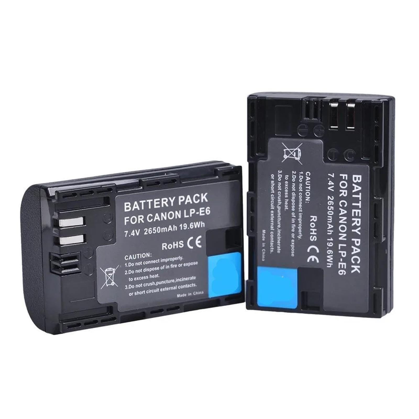 LP-E6 Batteria for Fotocamera Caricatore Doppia Porta
