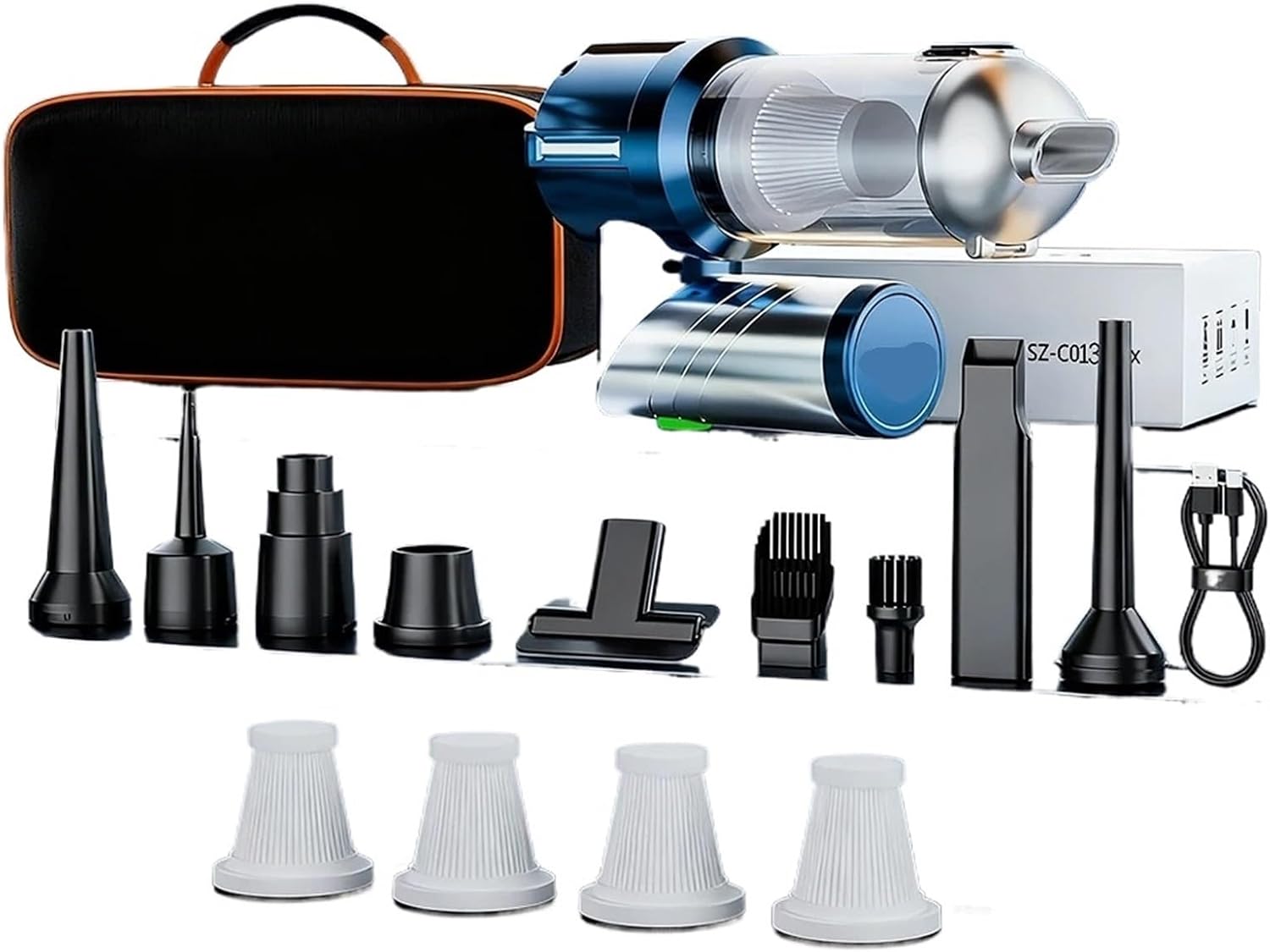Portable Car Vacuum Cleaner Powerful Air Blower Handheld Powerful Mini Vacuum Cleaner Wireless Strong Suction Car Cleaner(Max-Easy 4Hapa Bag)