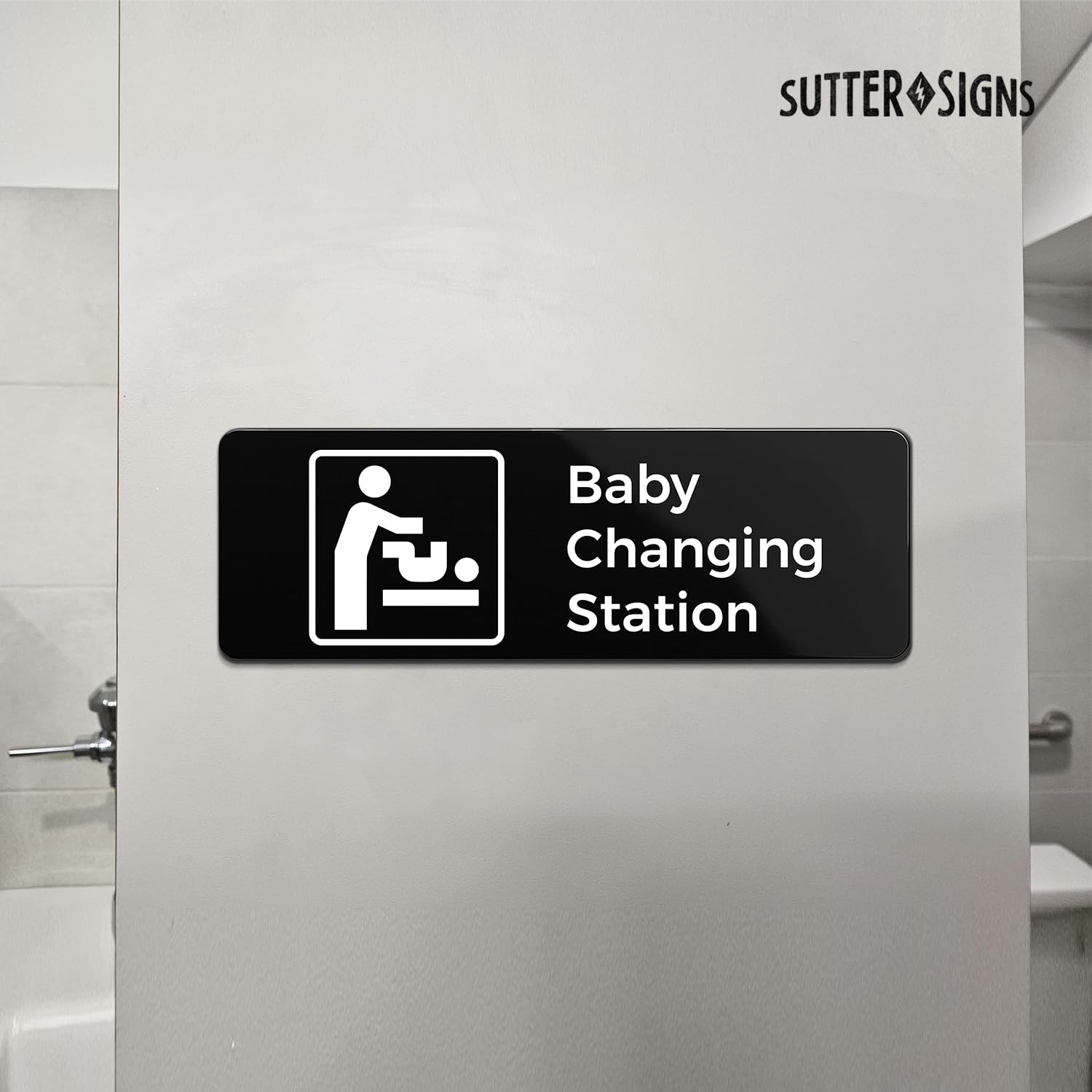 Baby Changing Facilities Logo Sign - Rigid Plastic