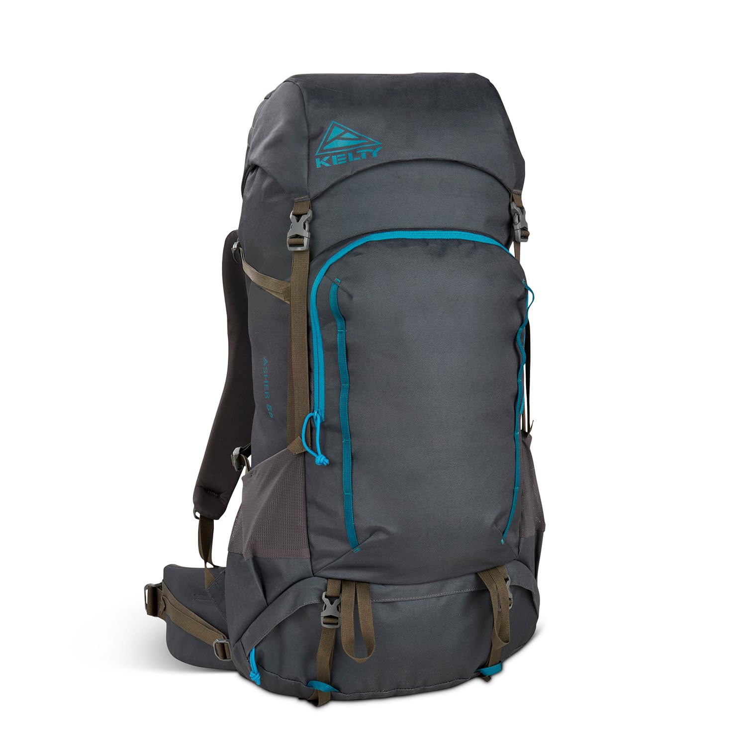 Kelty Asher Backpack, Daypack to Multi-Day Backpacking Capacity, Hiking, Lightweight Travel Pack, Internal Frame (55L Beluga)