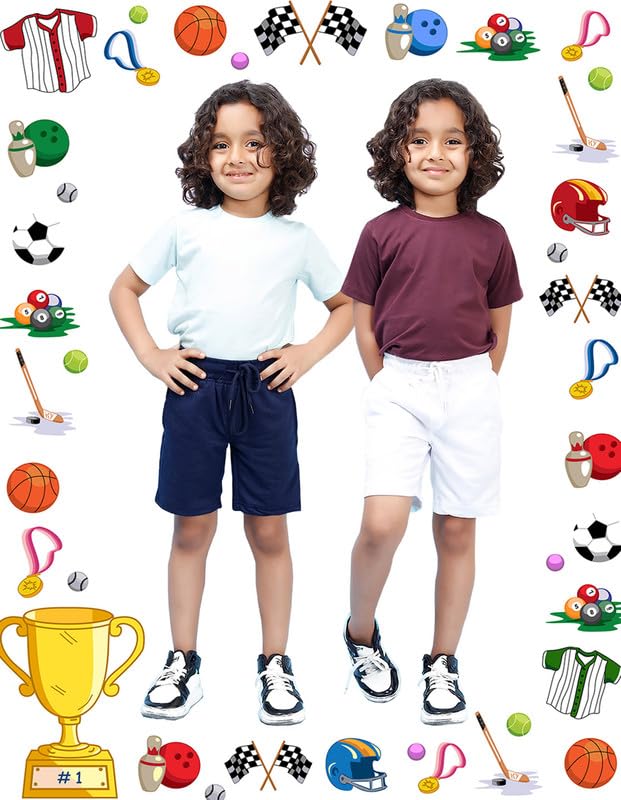 Image of Nusyl Solid & Printed Cotton Blend Shorts for Boys | Comfortable Casual Shorts | Soft Breathable Fabric with Elastic Waistband | Relaxed Fit | 2-16 Years | Multiple Colors