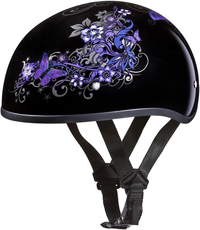 Daytona Helmets Half Skull Cap Motorcycle Helmet – DOT Approved [Graphics]…