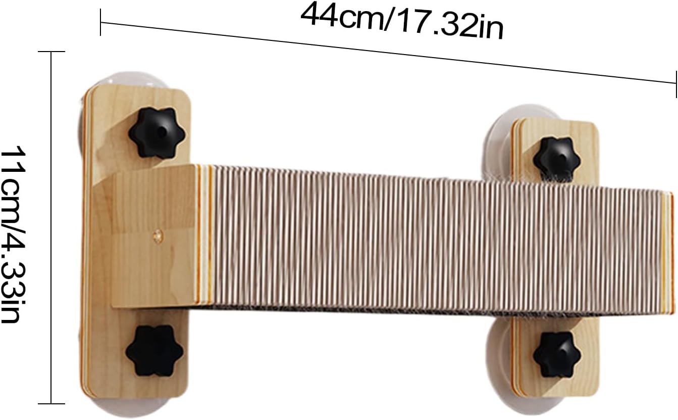 Cat Shelves - 省スペース型壁掛け猫棚,天然おもちゃ、止まり木付きツリー、爪とぎタワー、階段、窓・家庭遊び・屋内・屋外用