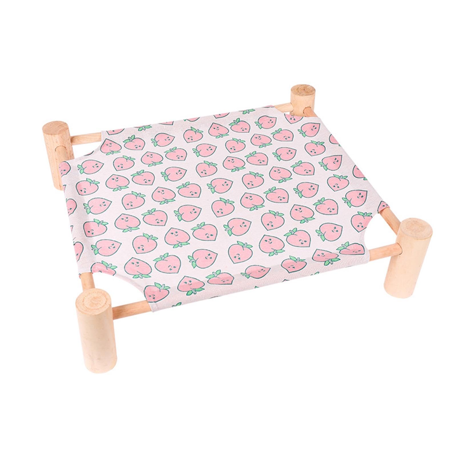 Cama Elevada para Perro y Gato | Cama de Madera para Mascotas | Cama elevada para Gatos de Madera | Cama Tipo Hamaca para Perros | Cama de Madera Lavable para Mascotas