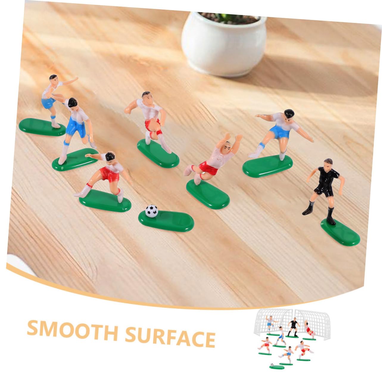 MAGICLULU 10 Juegos Decoración De Pastel De Fútbol Miniatura Paisaje Decoración Pastel Decoraciones Miniatura Figura De Fútbol Mini Fútbol Decoraciones Miniatura De Plástico De