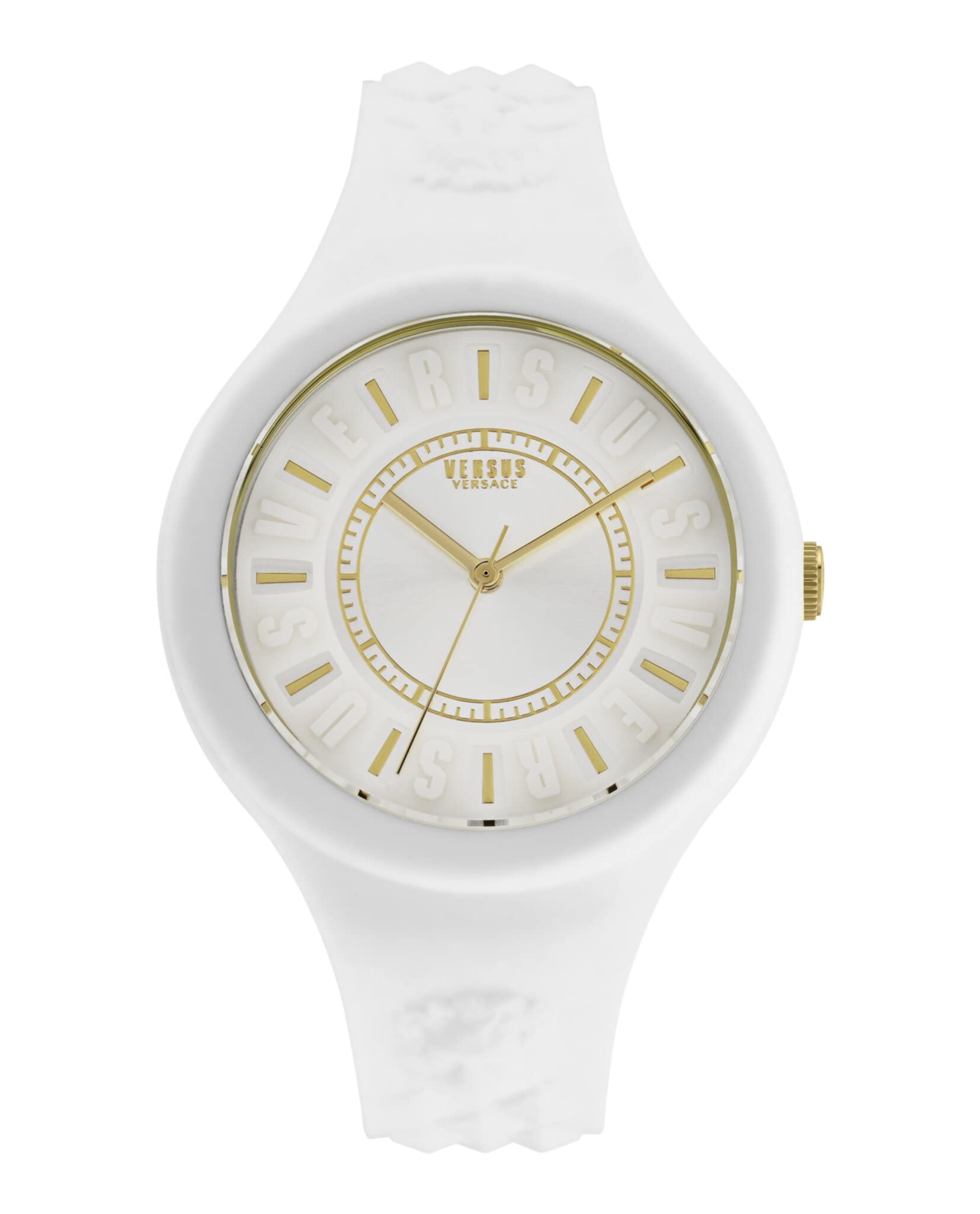 Versus VersaceWomens Fire Island Fashion Watch. Adjustable and Sporty Silicone Strap. Includes Travel Gift Pouch.