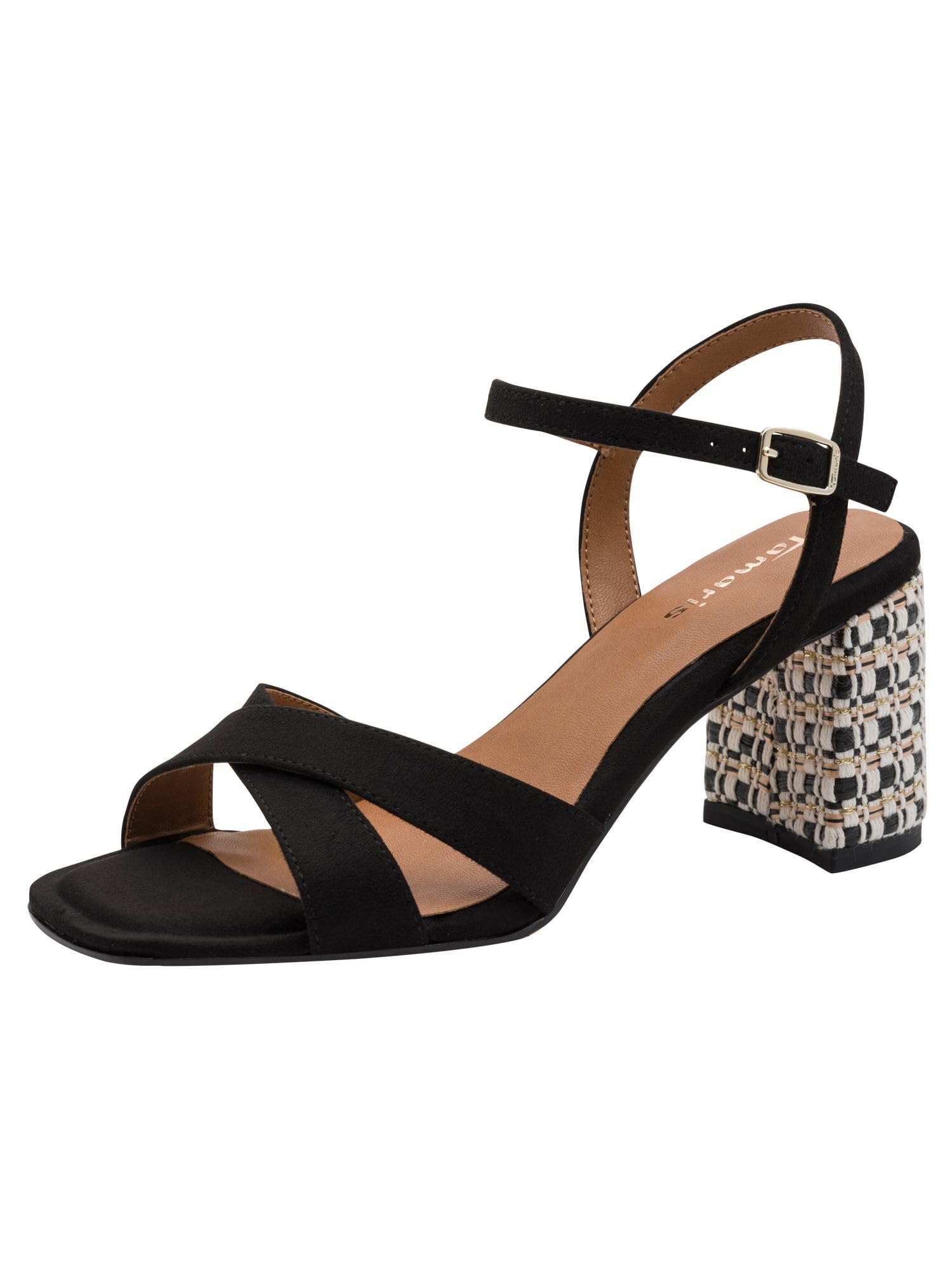 Tamaris Women’s sandal with block heel black 6.5 UK
