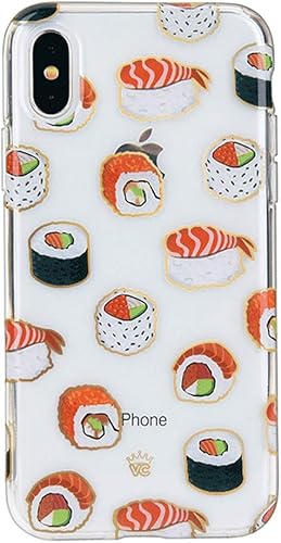 VELVET CAVIAR Compatible con iPhone Xs Max Sushi para mujeres y niñas, bonitas fundas protectoras transparentes para teléfonos