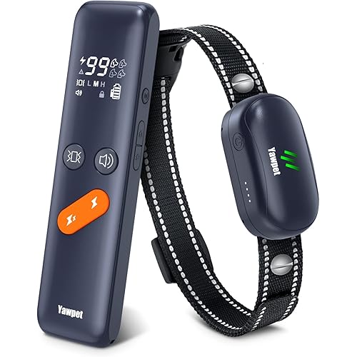 Dog Shock Collar, Electric Dog Training Collar with Remote 2680FT, IPX7 Waterproof Vibrating Dog Collar with 4 Training Modes, Rechargeable E-Collar for All Breeds, Sizes (Upgraded)