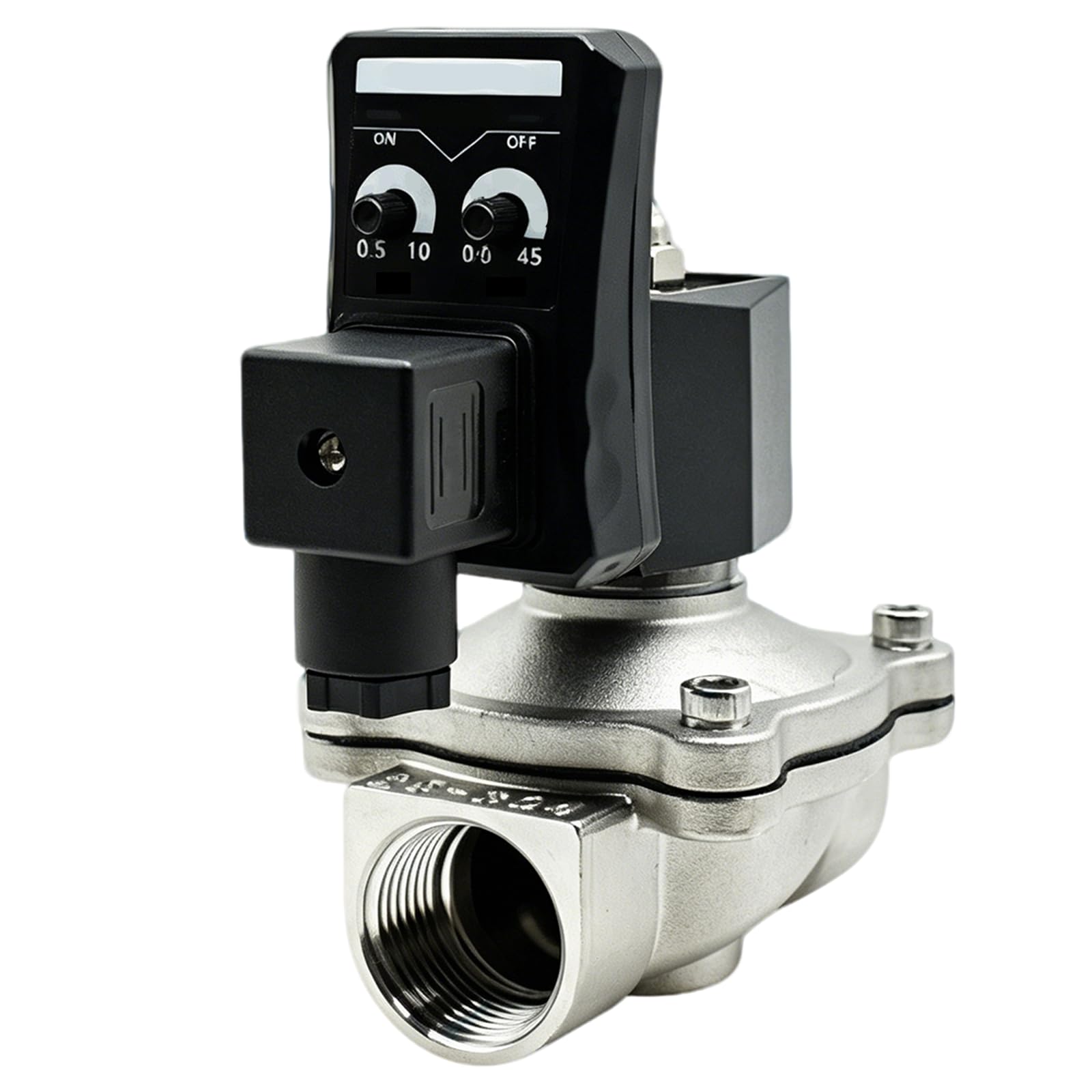 Elettrovalvola in Acciaio Inox 220V, Elettrovalvola Irrigazione | Normalmente Chiuso Elettrovalvola Elettrico di Controllo dell'acqua per Acqua, Aria, DN15