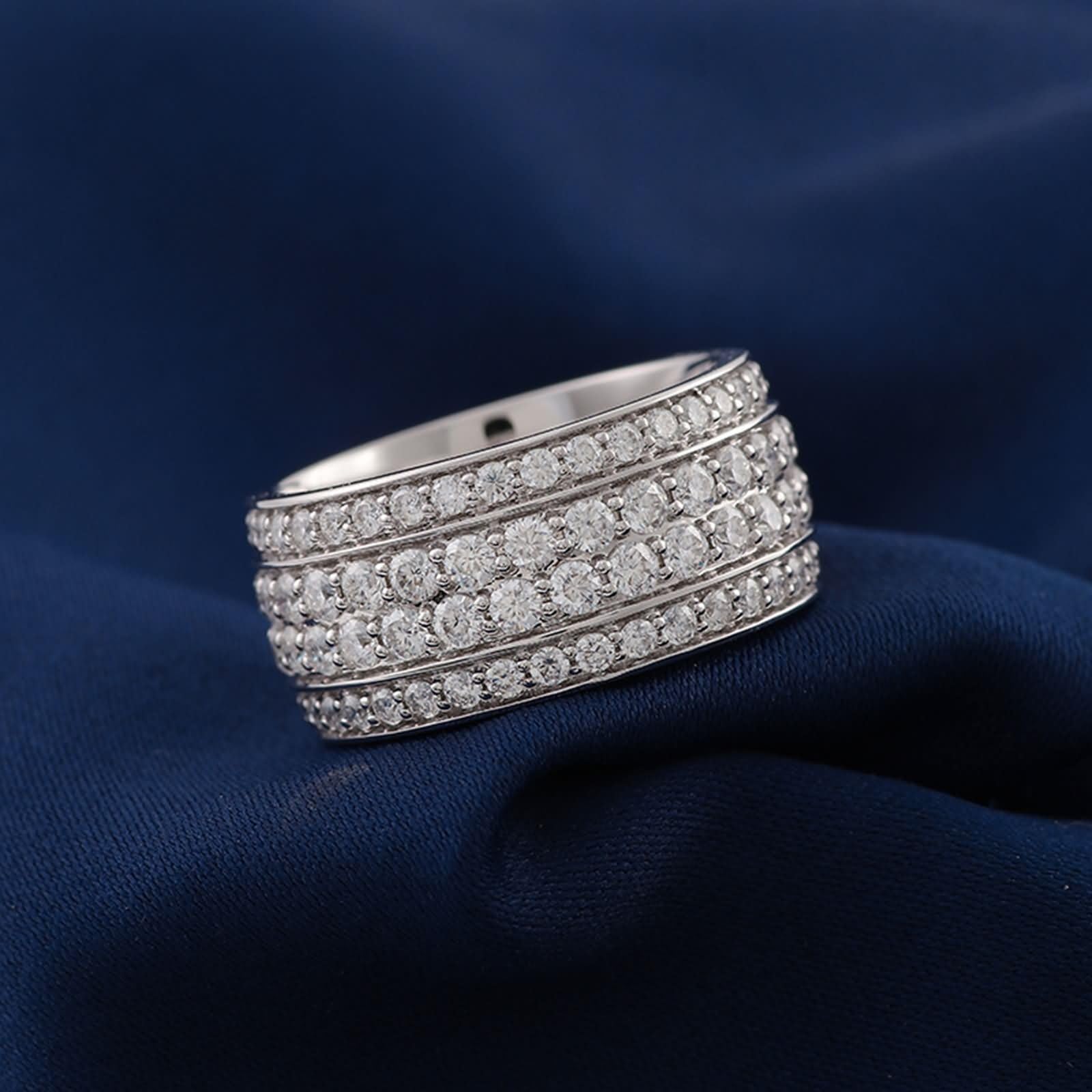 Obrączki ślubne z prawdziwego złota moissanite, pierścionek zaręczynowy, 375/585/750, prawdziwe złoto, dla mężczyzn, 9K/14K/18K białe złoto, grawerunek dla mężczyzn