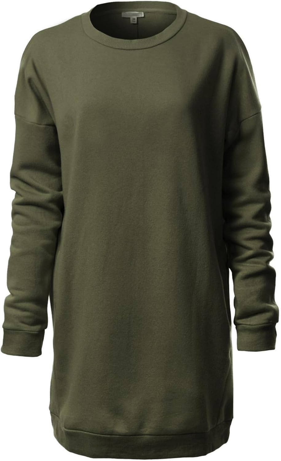 Design by Olivia Women's Casual Oversized Loose Fit Crewneck Long Sleeve Fleece Pullover Sweatshirts Tunic S~3X